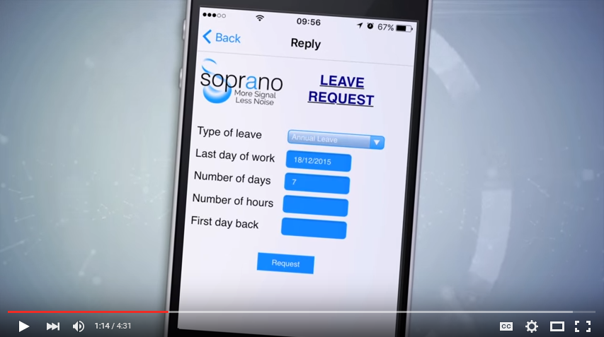 Secure mobile messaging for enterprise through Soprano GAMMA