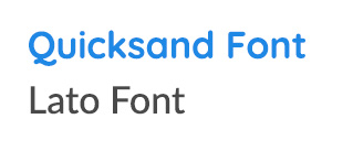 thumbnails section fonts